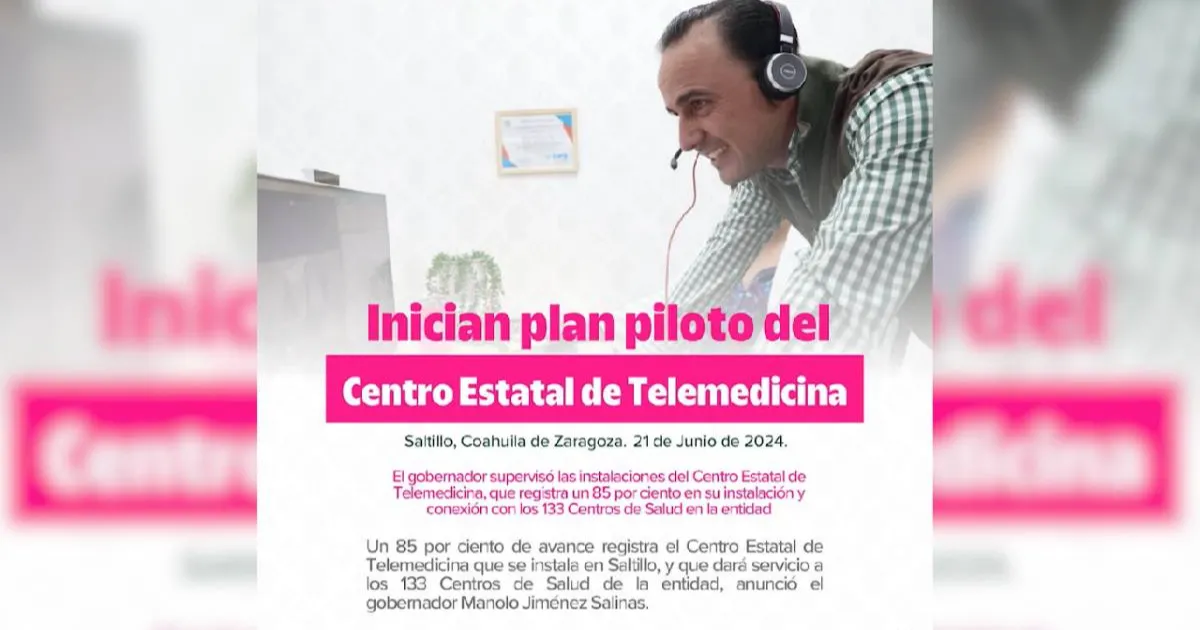 Programa de Telemedicina se ofrecerá en todos los centros de salud, incluyendo foráneos