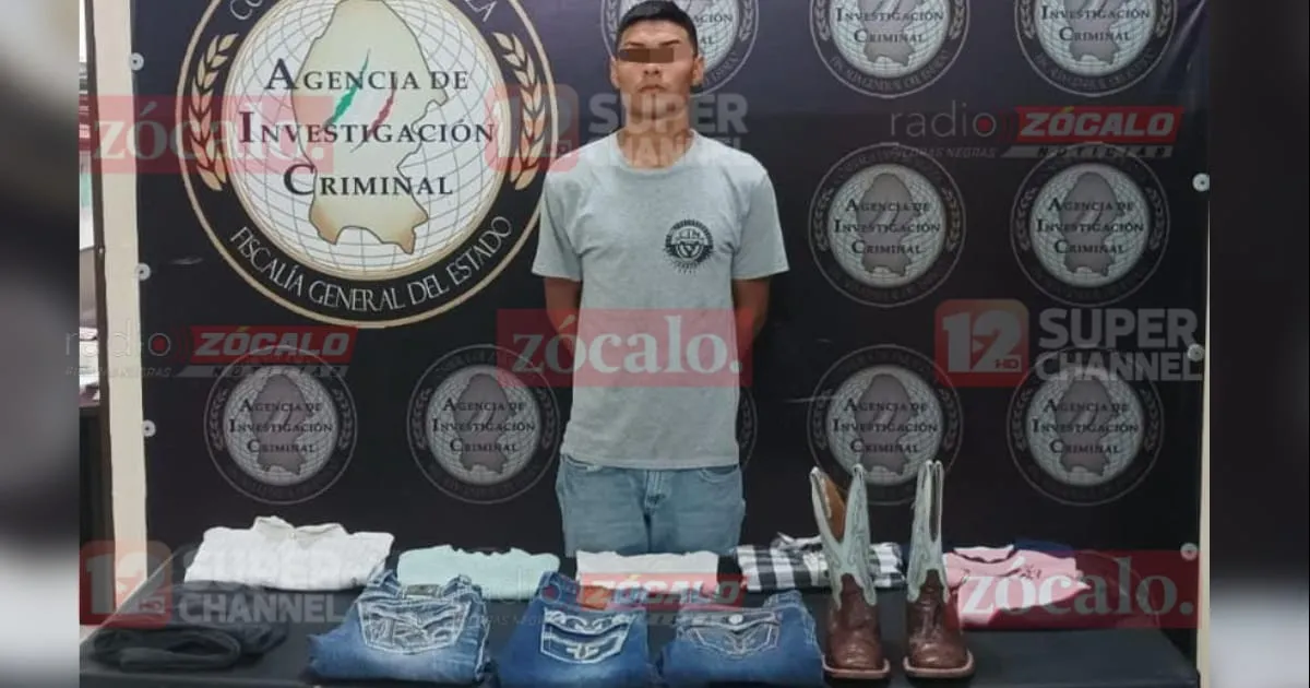 Víctor N detenido con ropa robada