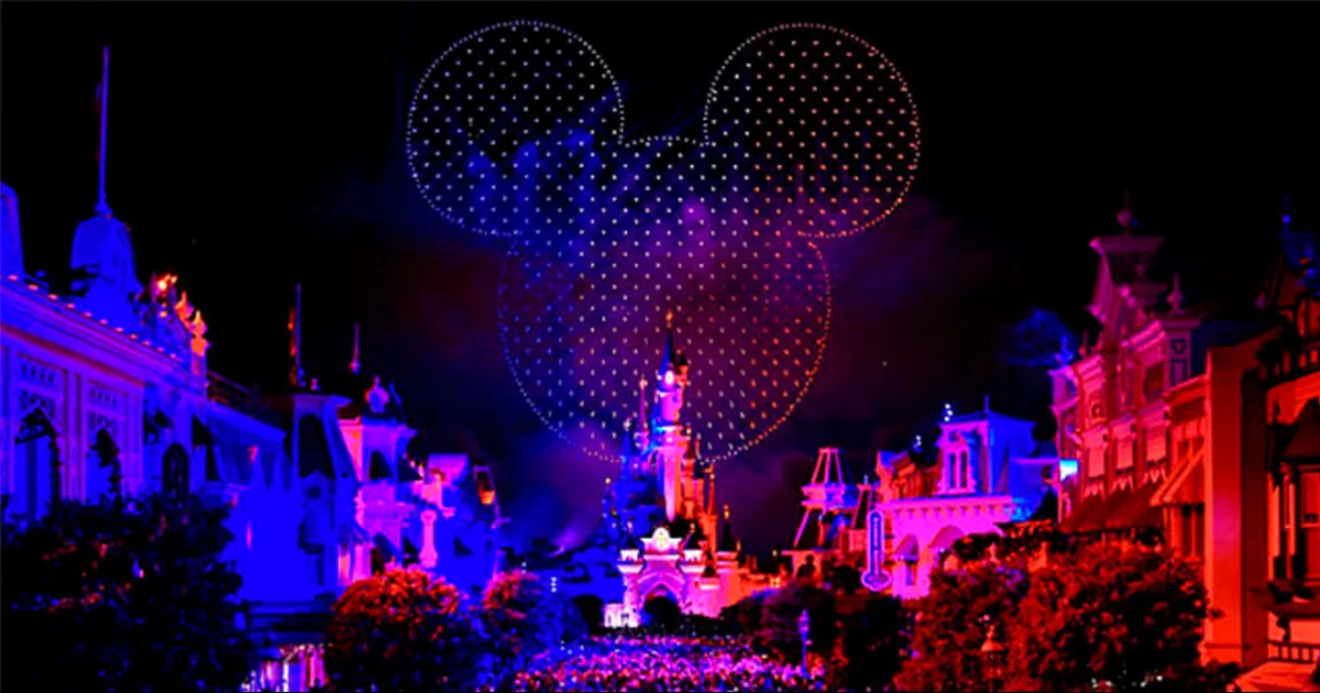 Disneyland París logra récord Guinness por la mayor imagen aérea con drones