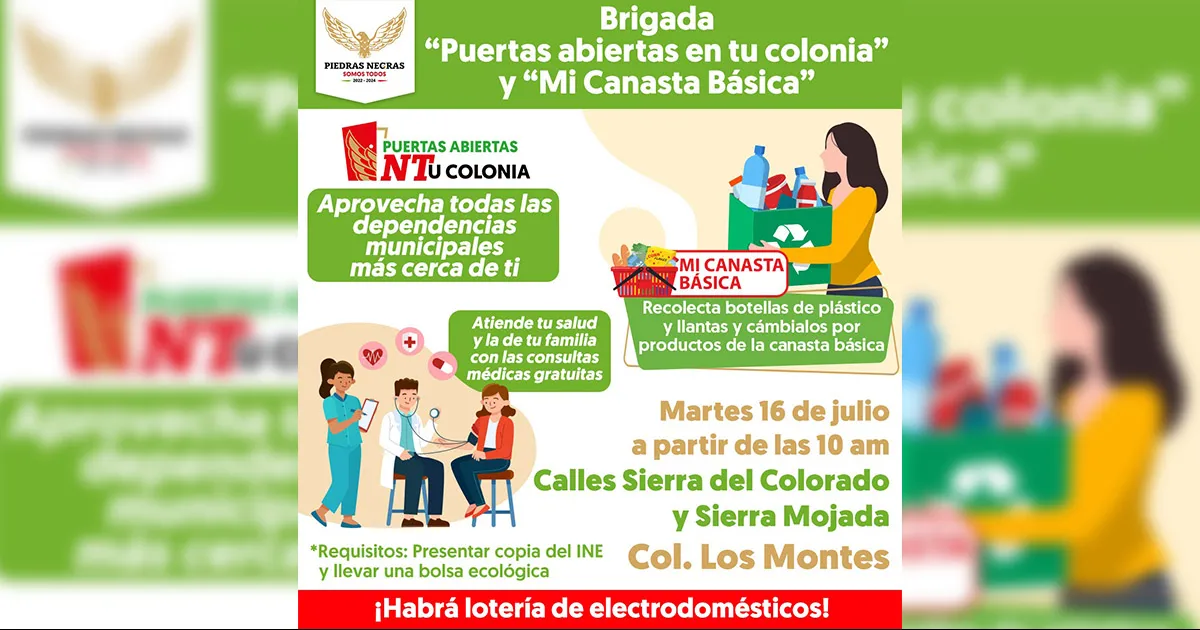 Este martes habrá brigada de “Mi Canasta Básica” en la colonia Montes