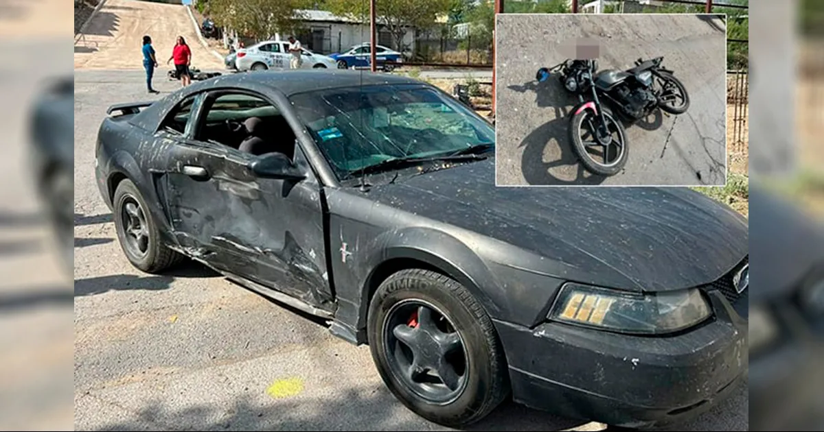 El motociclista fue trasladado a través de una ambulancia de la Cruz Roja a la clínica 92 del Seguro Social.