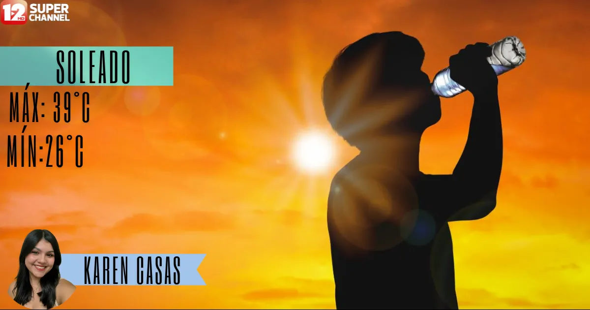 Clima para Piedras Negras tarde-noche: Continua una sensación cálida con una máxima 39°C y mínima de 26°C