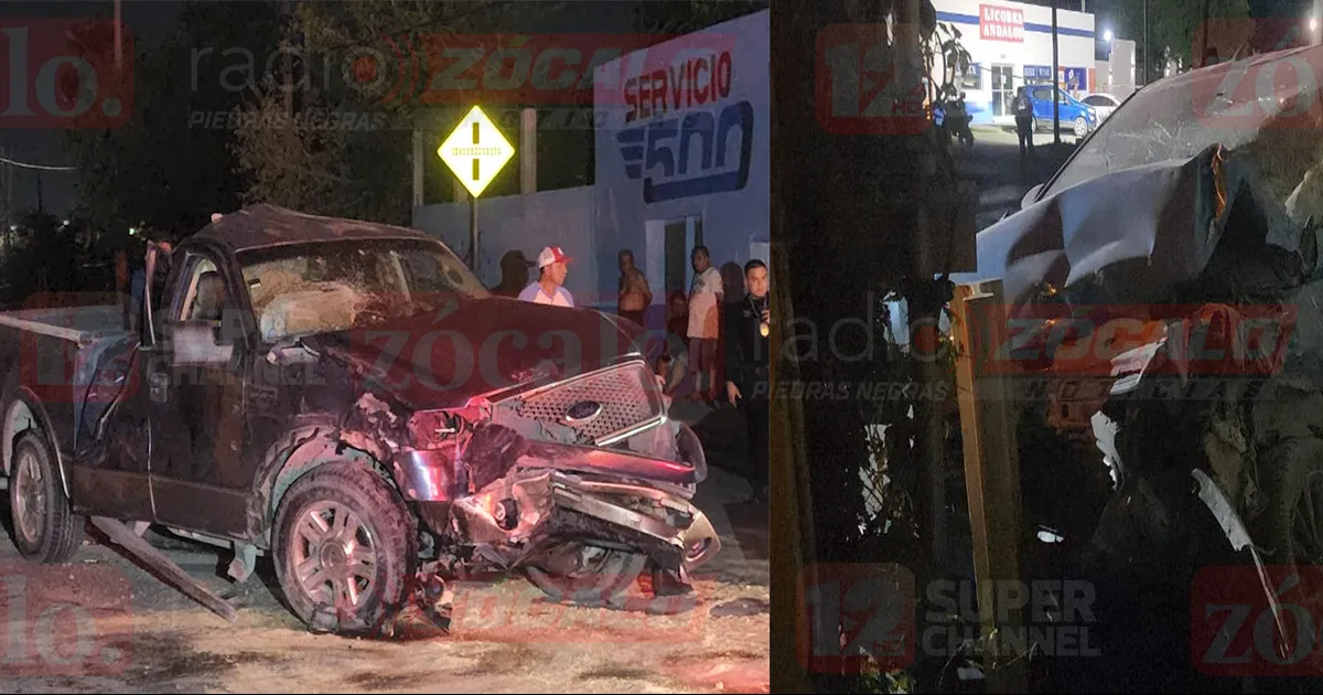 Los vehículos involucrados, un Chevrolet Aveo y una Ford 150, sufrieron daños considerables después de que el Aveo donde viajaba una mujer y un niño omitió detenerse en el alto.