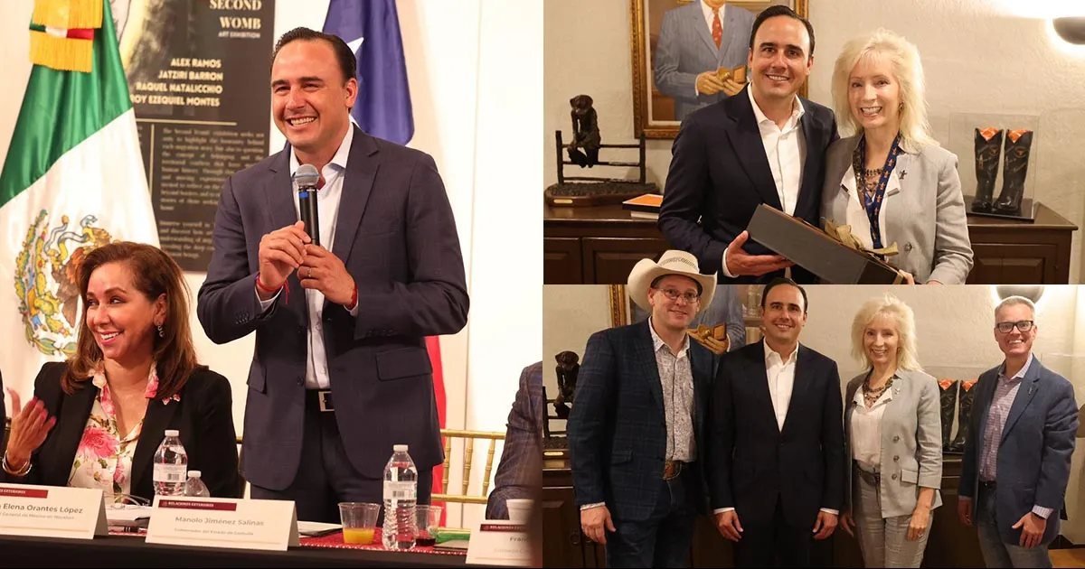 Se reúne el gobernador de Coahuila con el Patronato del Rodeo, un grupo de empresarios, el  Presidente del Consejo Coordinador Empresarial y la Cónsul de México durante su estancia en Houston.