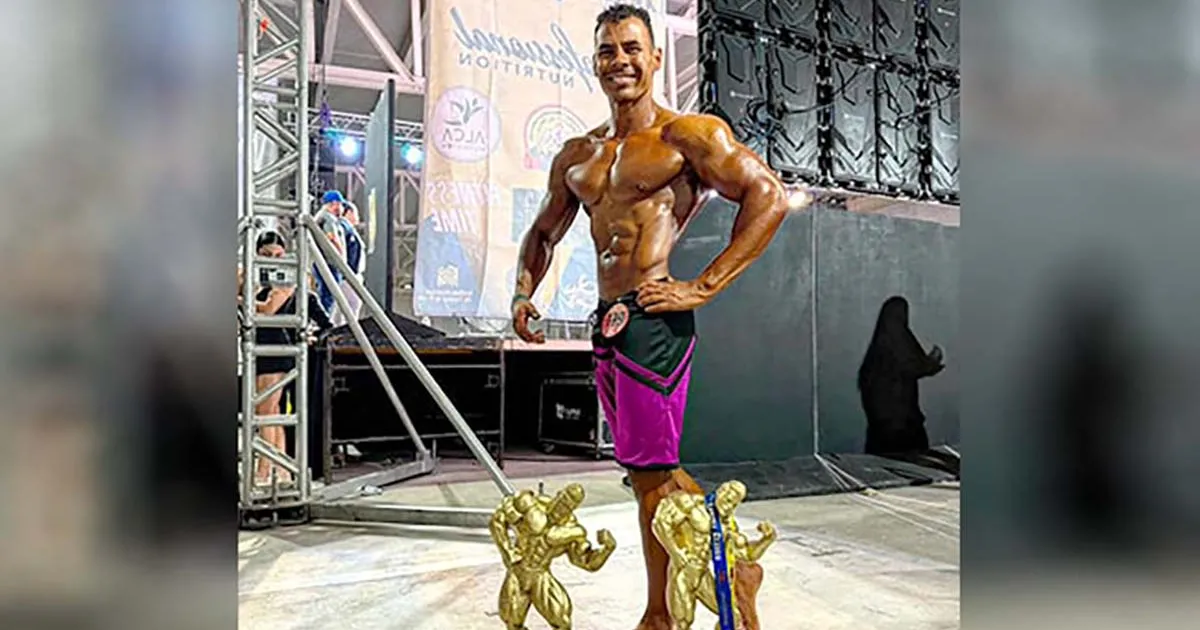 Aguirre Bueno lució musculatura en el evento estatal, adjudicándose el primer lugar