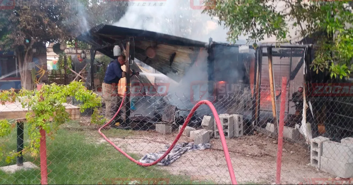 Se incendia vivienda en ejido Centinela de PN