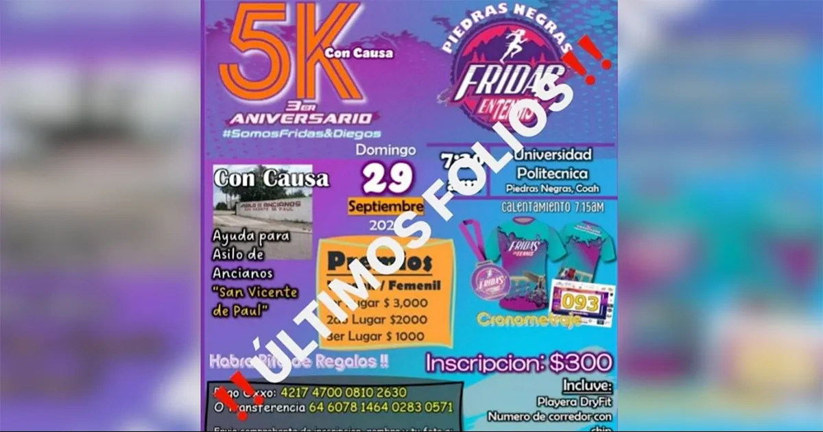 Fridas en Tenis invita a participar en carrera 5K a favor de asilo de ancianos San Vicente de Paúl