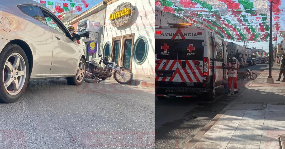 El motociclista fue atendido en el lugar por paramédicos de Cruz Roja
