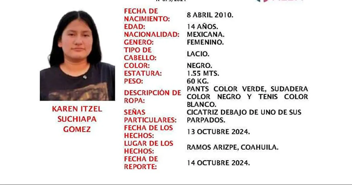 Buscan en Acuña a jovencita desaparecida en Ramos Arizpe