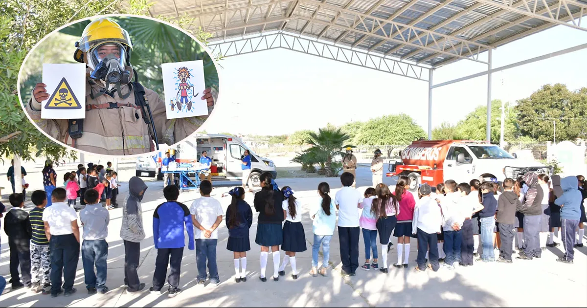 Promueven cultura de seguridad en la escuela Leona Vicario a través del programa Bombero Amigo