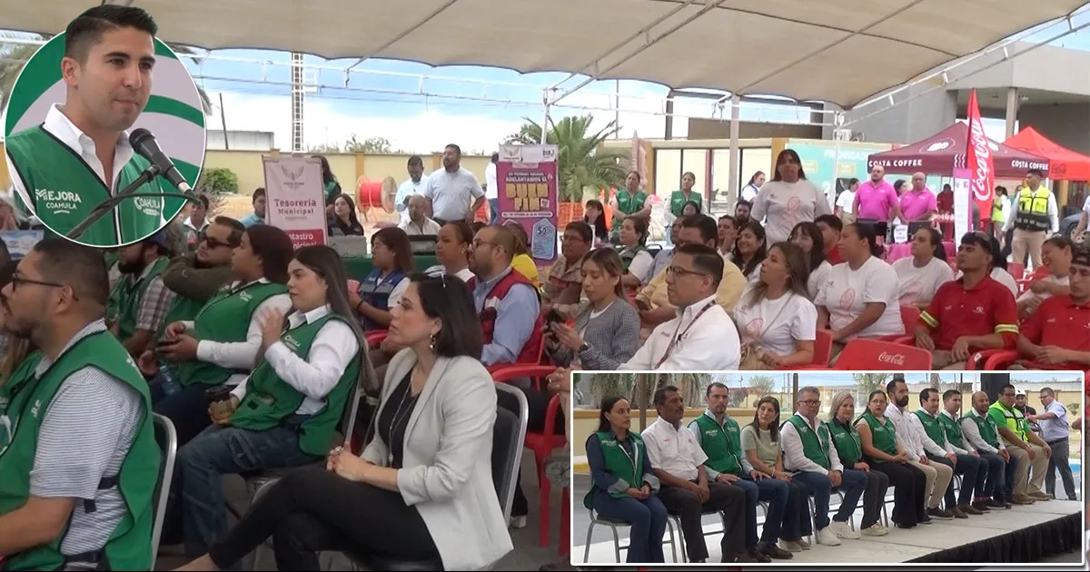 Estado y municipios de Nava y PN llevan macrobrigada a empleados de refresquera