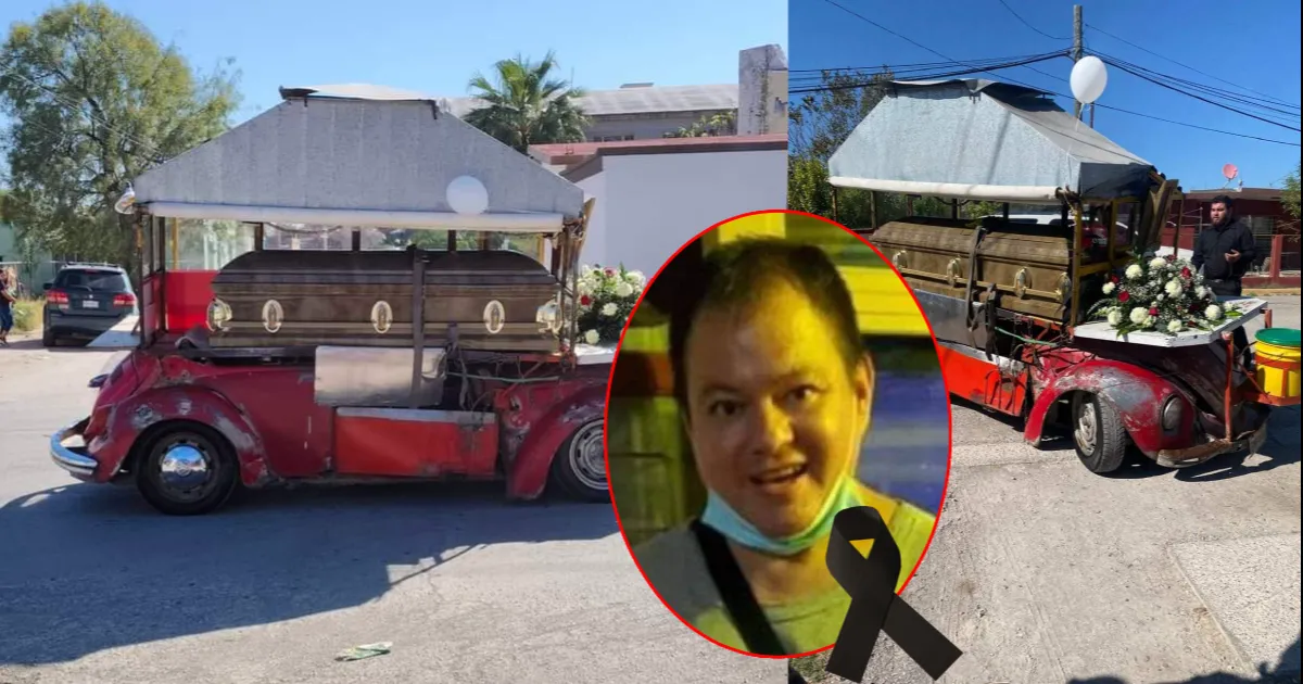 Cumpliendo su último deseo su féretro fue llevado recorriendo las calles de Allende hasta su morada final en el mismo Vocho rojo con que se inició el negocio familiar.