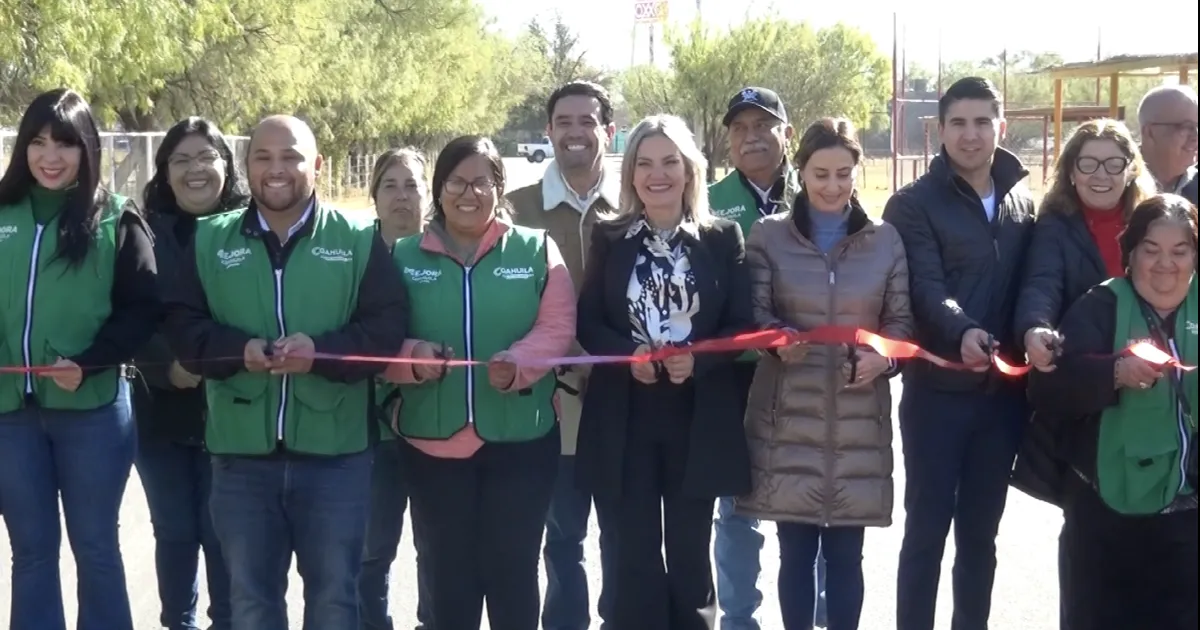 Norma Treviño realiza última gira "3 de 3" de su administración; entrega tres pavimentaciones