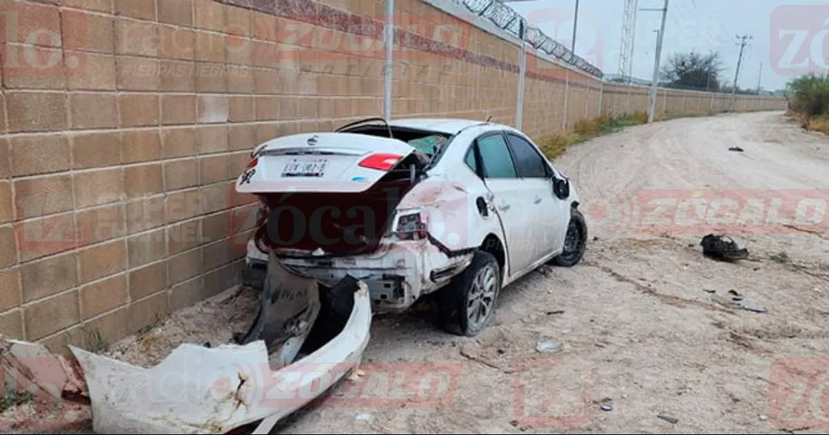 Se accidenta en carretera 57 en puente de río Escondido