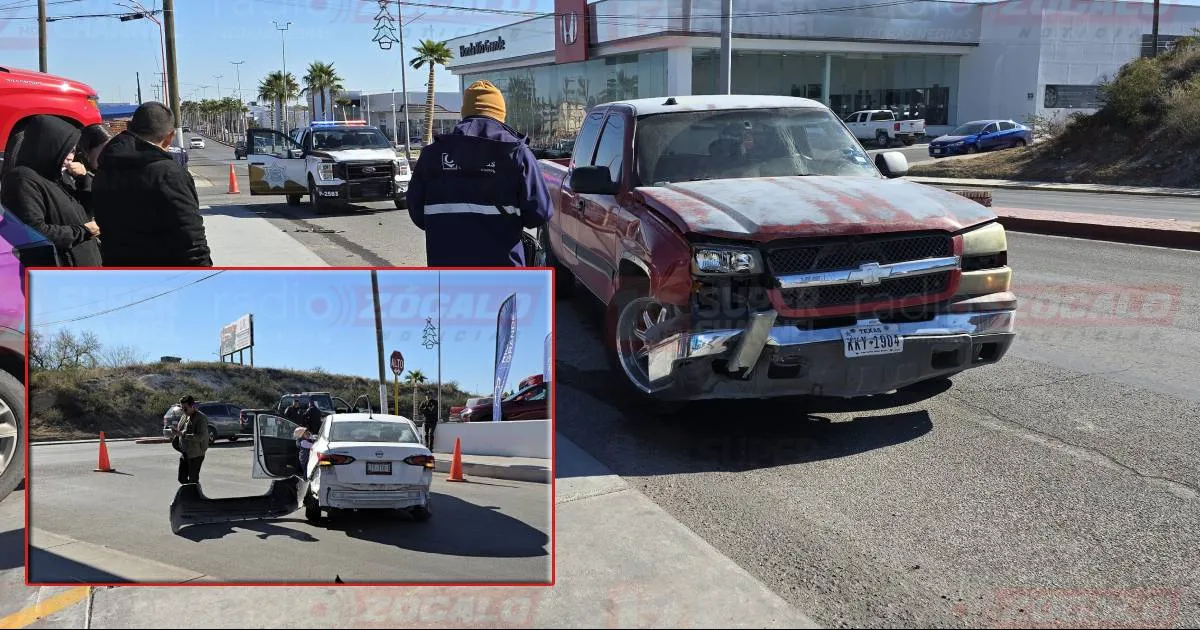 No respeta derecho de vía y provoca choque en el cruce de Heroico Colegio Militar y Torreón