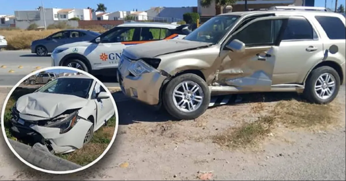 El percance se reportó en el periférico Raúl López Sánchez y dejó daños materiales para ambas unidades involucradas