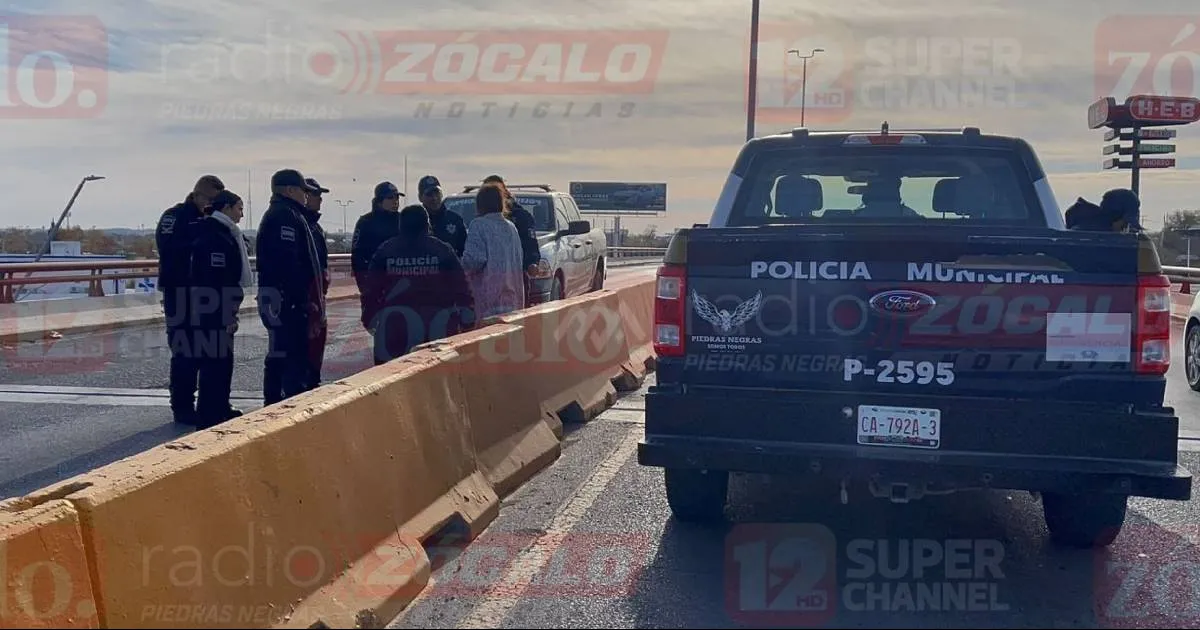 Pronta intervención de Seguridad Pública evita tragedia en Piedras Negras