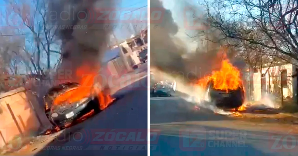 Se incendia automóvil en la Lázaro Cárdenas