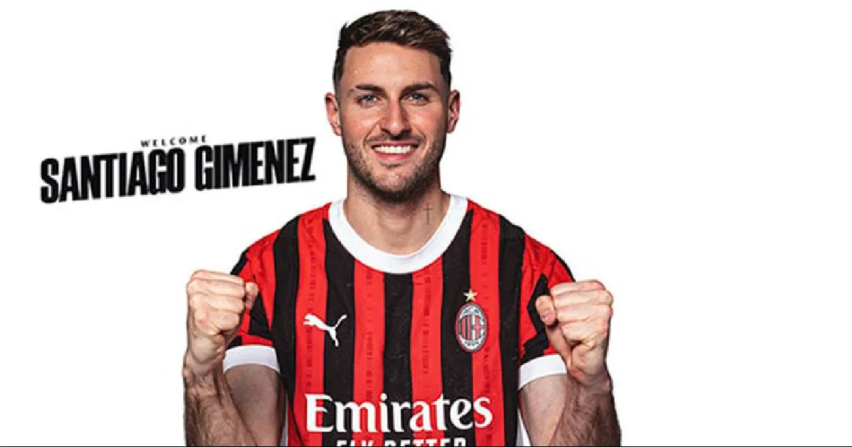 Oficial: Santiago Giménez es anunciado como nuevo delantero del AC Milan de la Serie A