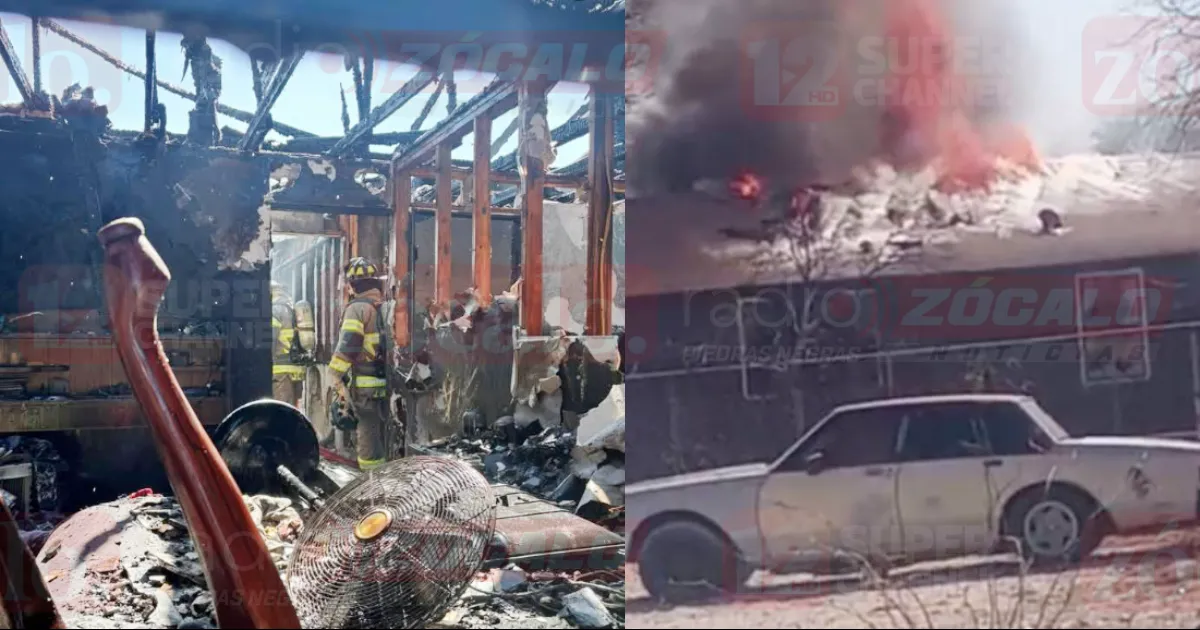 Fuego consume una casa en Loma Bonita