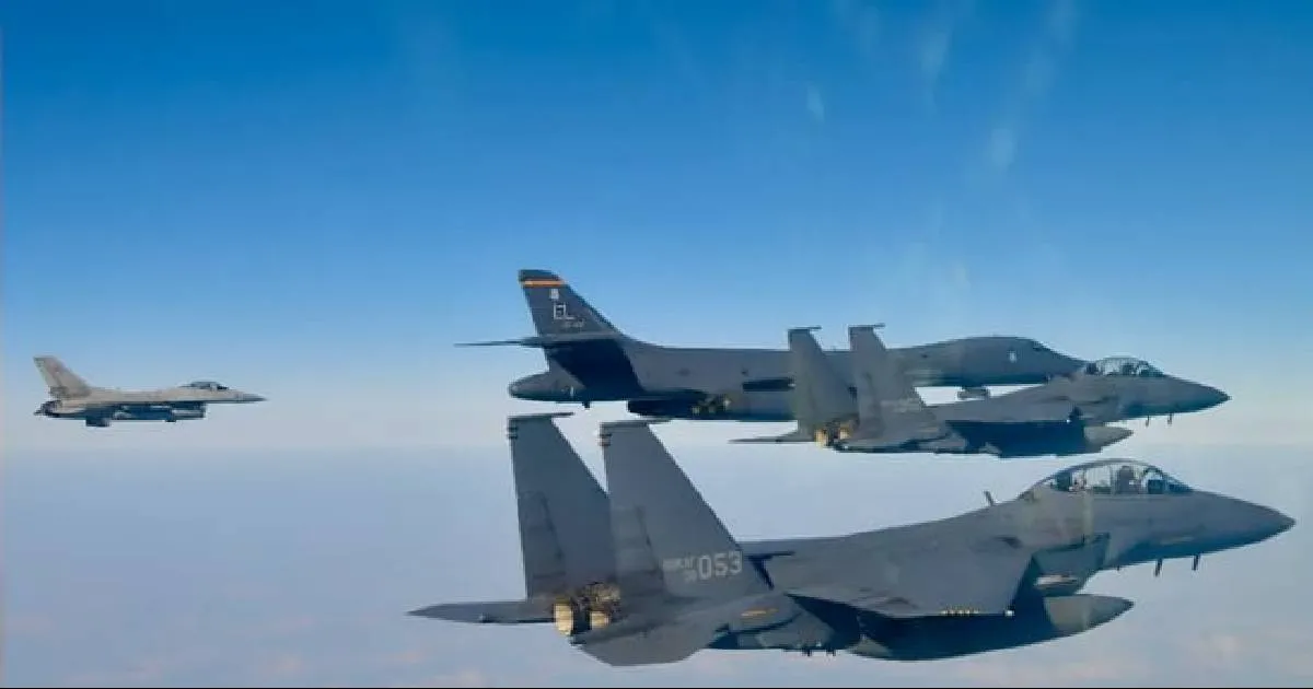 Despliegan aviones caza de EU y Seúl en península de Corea