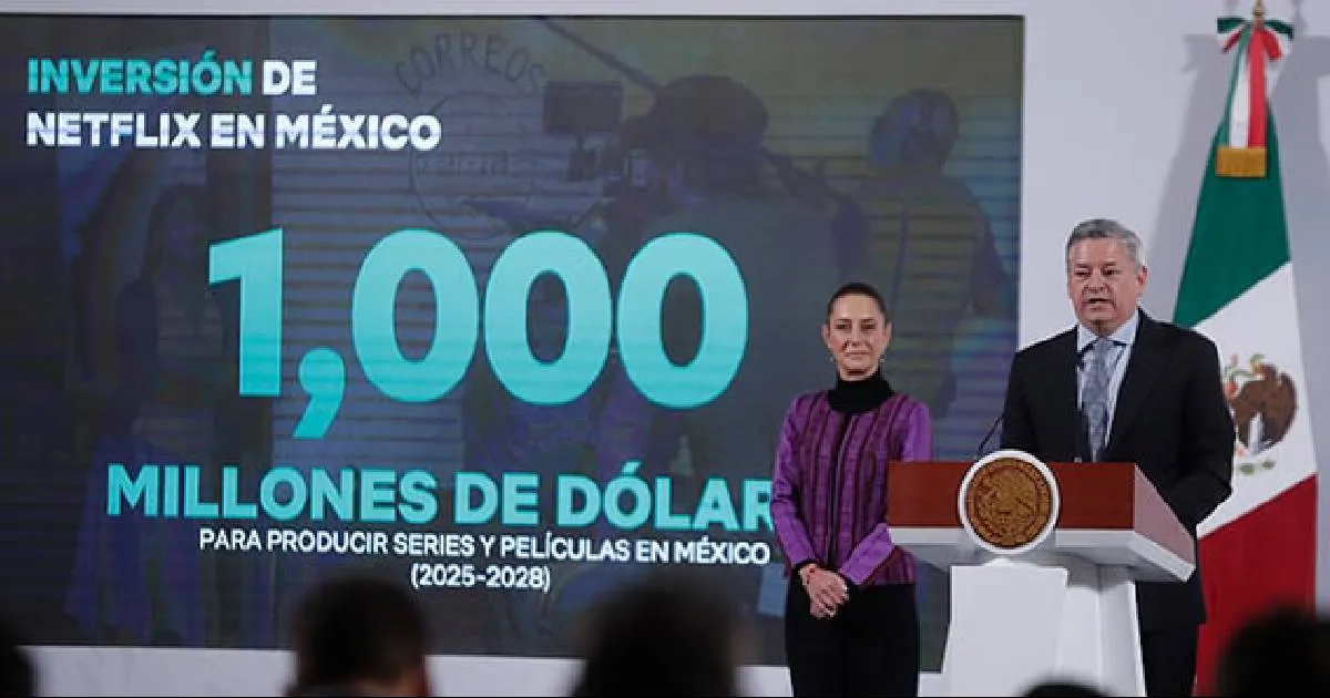 El CEO de la compañía, Ted Sarandos, anunció que la inversión permitirá la realización de unas 20 películas y series por año entre 2025 y 2028