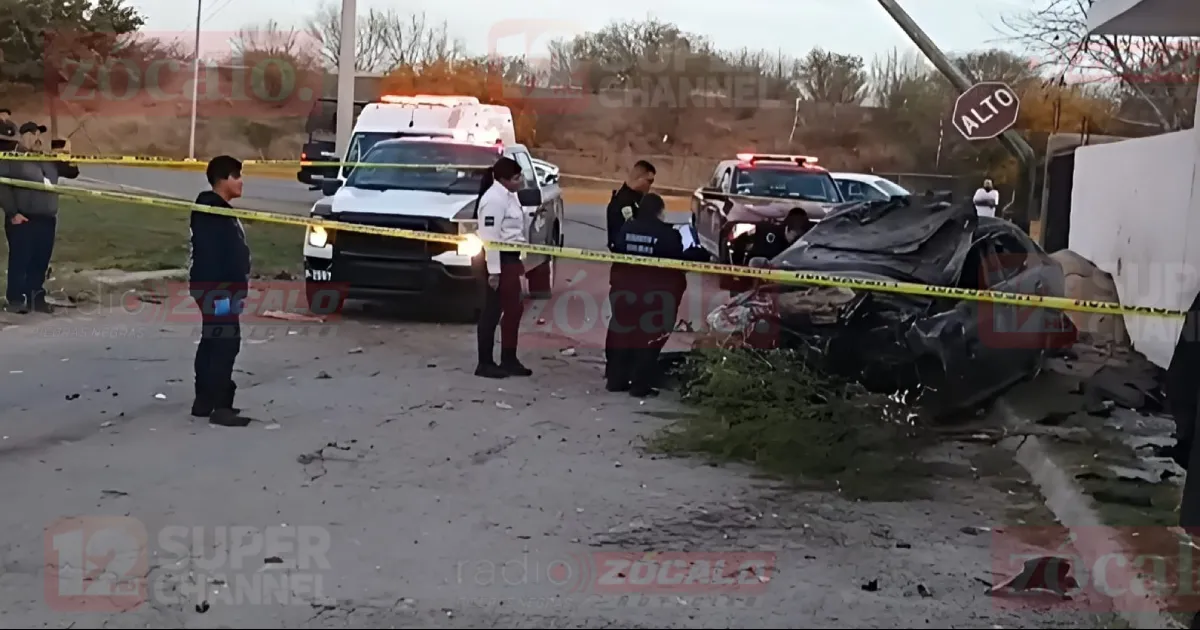 Pierde el control, atropella a un caballo y destroza automóvil