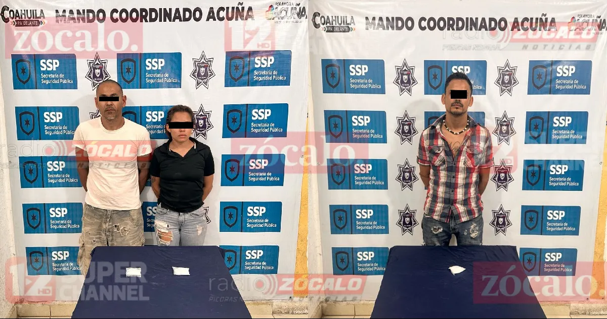 Los tres detenidos fueron trasladados a las autoridades correspondientes.