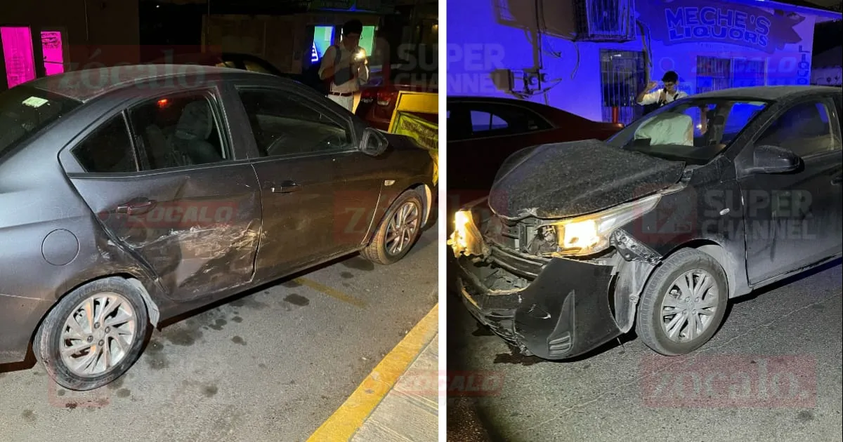 Conductor provoca choque al atravesarse