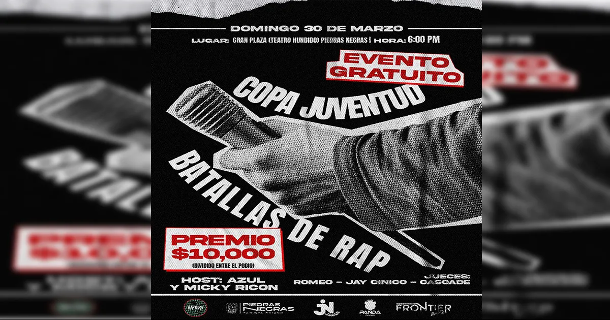 Habrá este domingo batalla de rap en la Gran Plaza; se repartirán diez mil pesos en premios