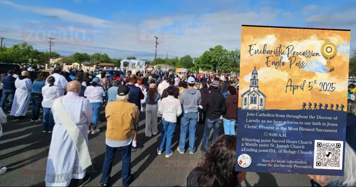 Procesión en Eagle Pass une a comunidades católicas del sur de Texas
