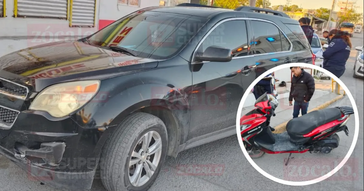 Paramédicos del Heroico Cuerpo de Bomberos atendieron al motociclista en el lugar.