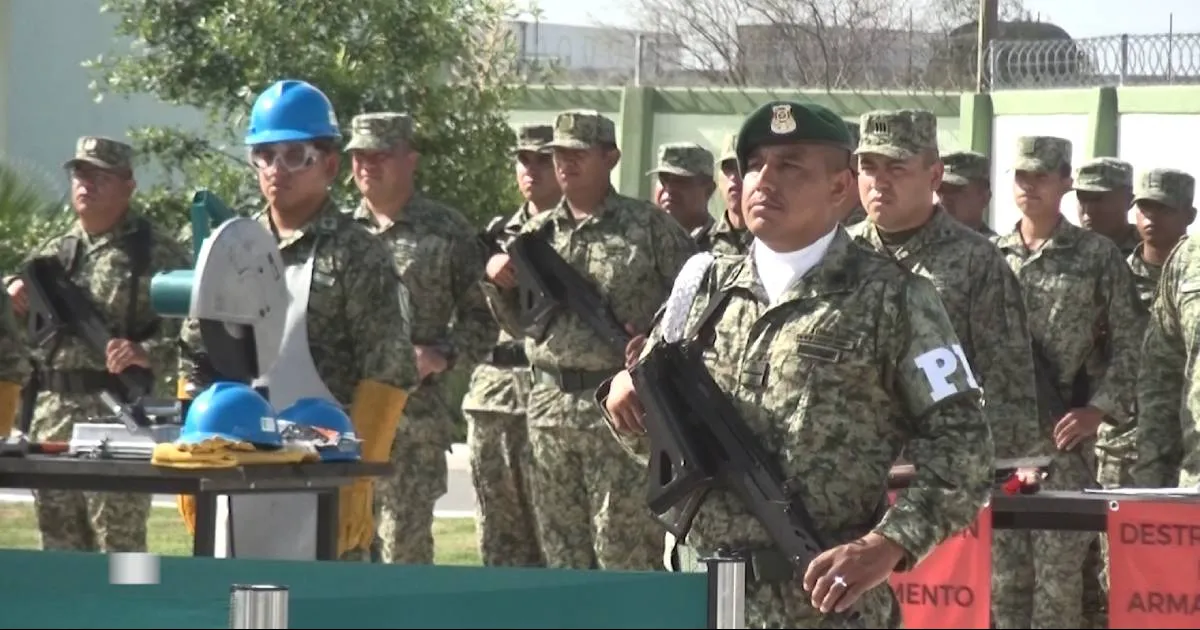 Destruye Ejército 138 armas, cargadores y casi 20 mil cartuchos; destaca general seguridad en el estado