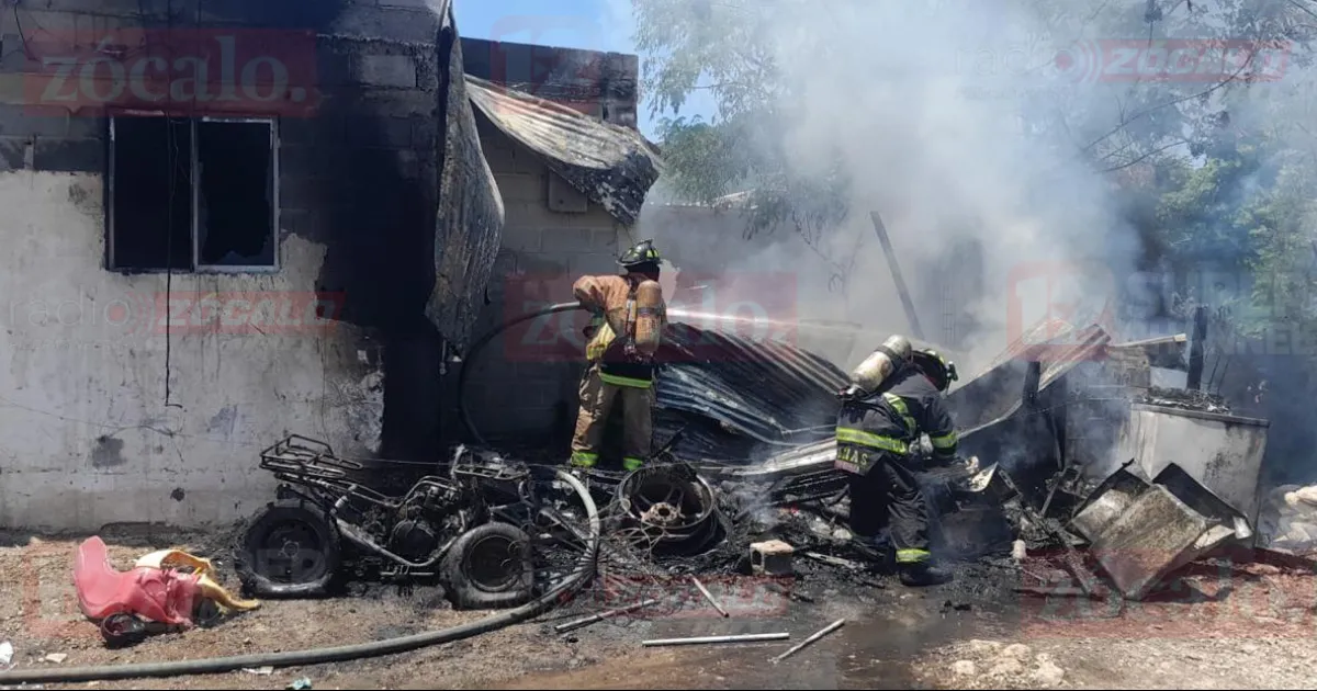 Se incendia vivienda en colonia San Antonio en Acuña