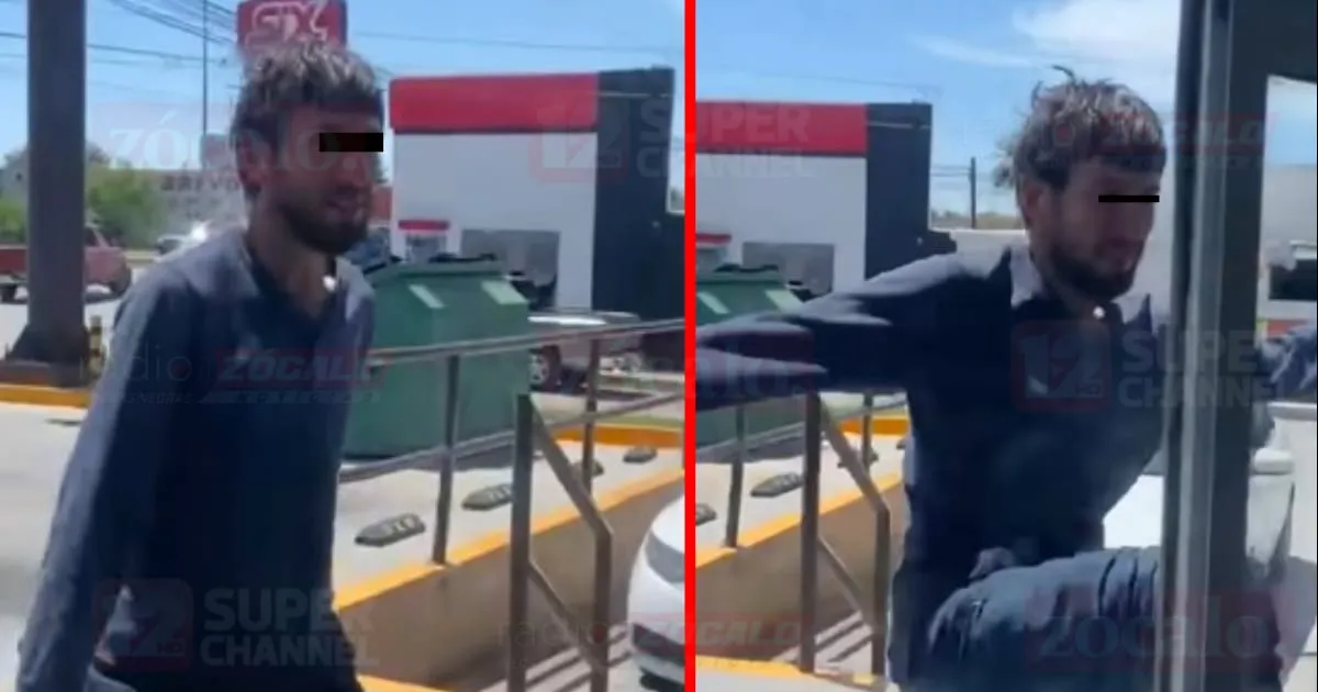 "El Barbas" pateó la puerta del establecimiento