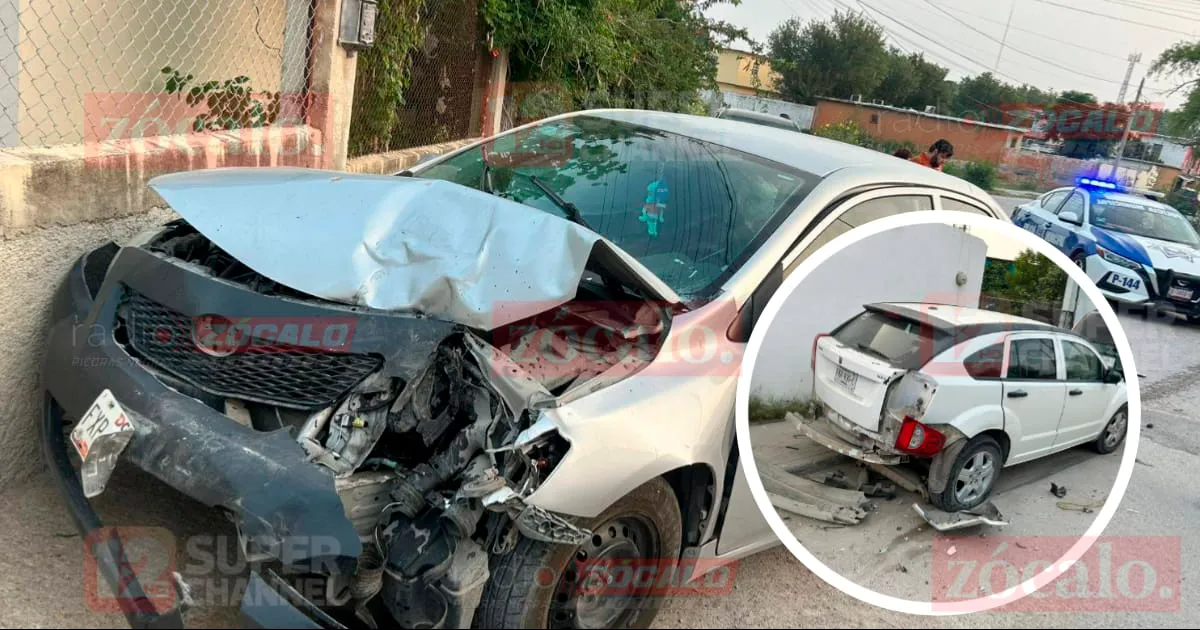 Dos autos dañados tras choque; responsable se dio a la fuga