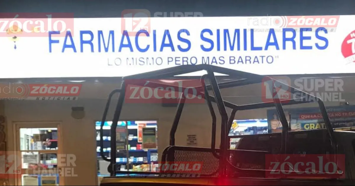 Movilización policiaca por posible asalto en farmacia de la colonia Villa de Fuente