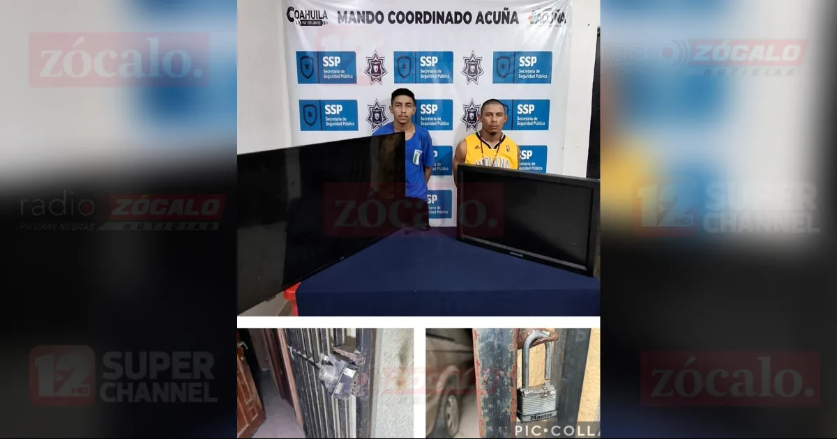 Dos sujetos capturados por robo a casa habitación en Acuña