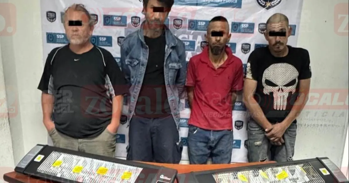 Detienen a cuatro hombres por posesión de objetos robados en Piedras Negras