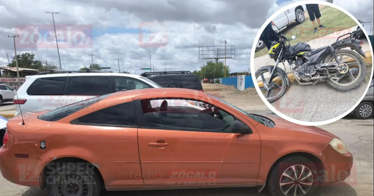 Registran choque entre auto y moto en Eje Central