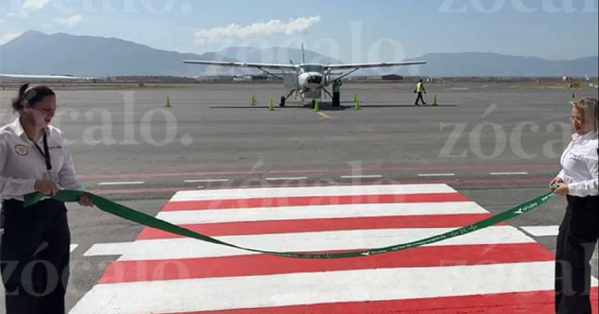 Inaugura aerolínea Aerus su vuelo entre Saltillo y Monterrey