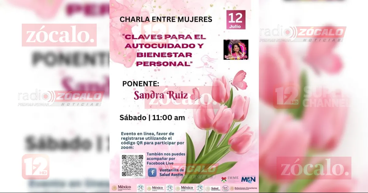Consulado de México invita a charla virtual sobre autocuidado