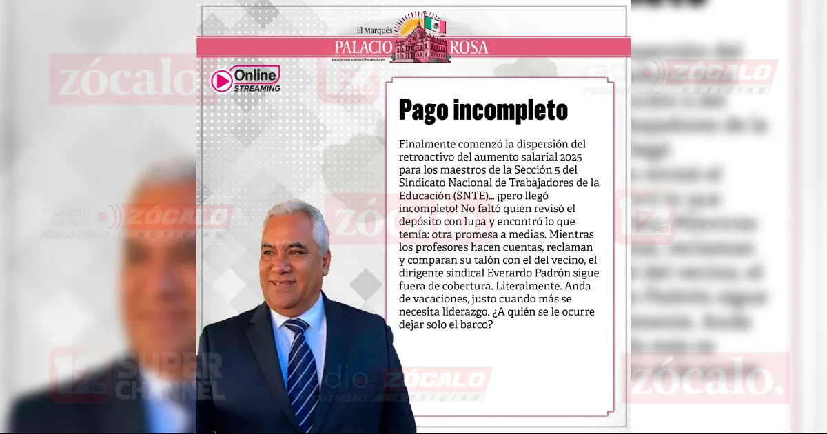 Pago incompleto