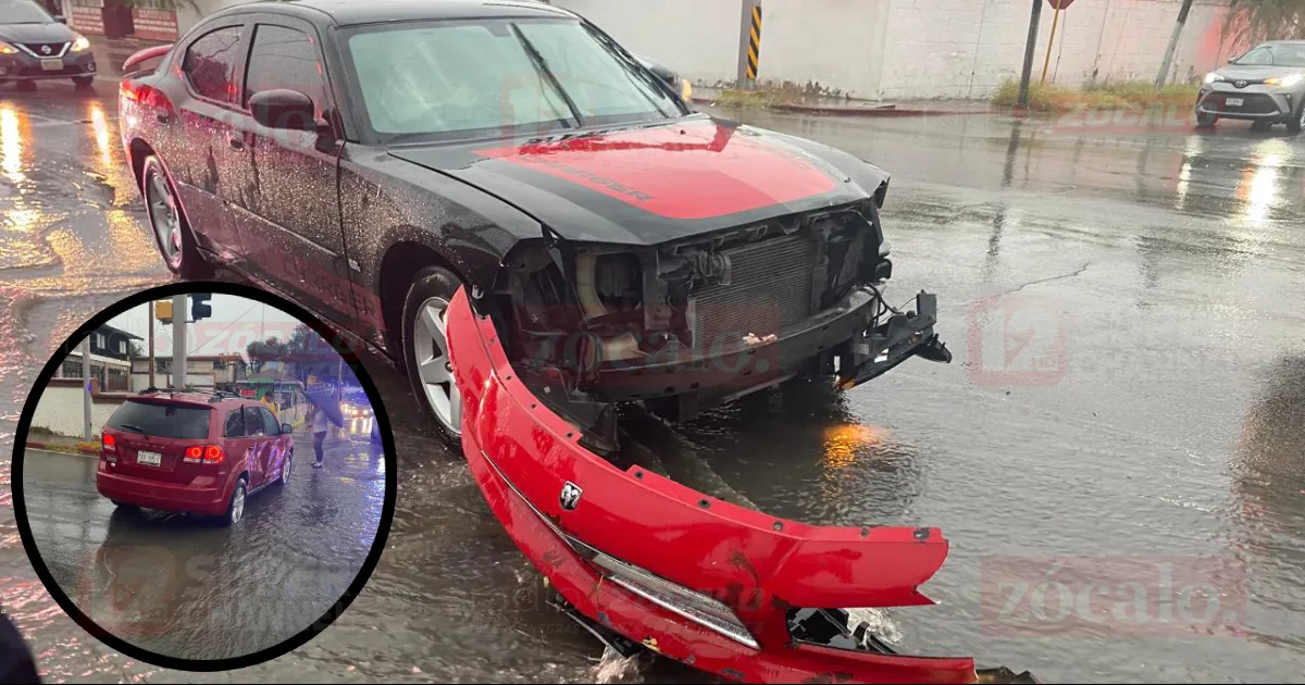 Nadie acepta responsabilidad en choque entre camioneta y deportivo