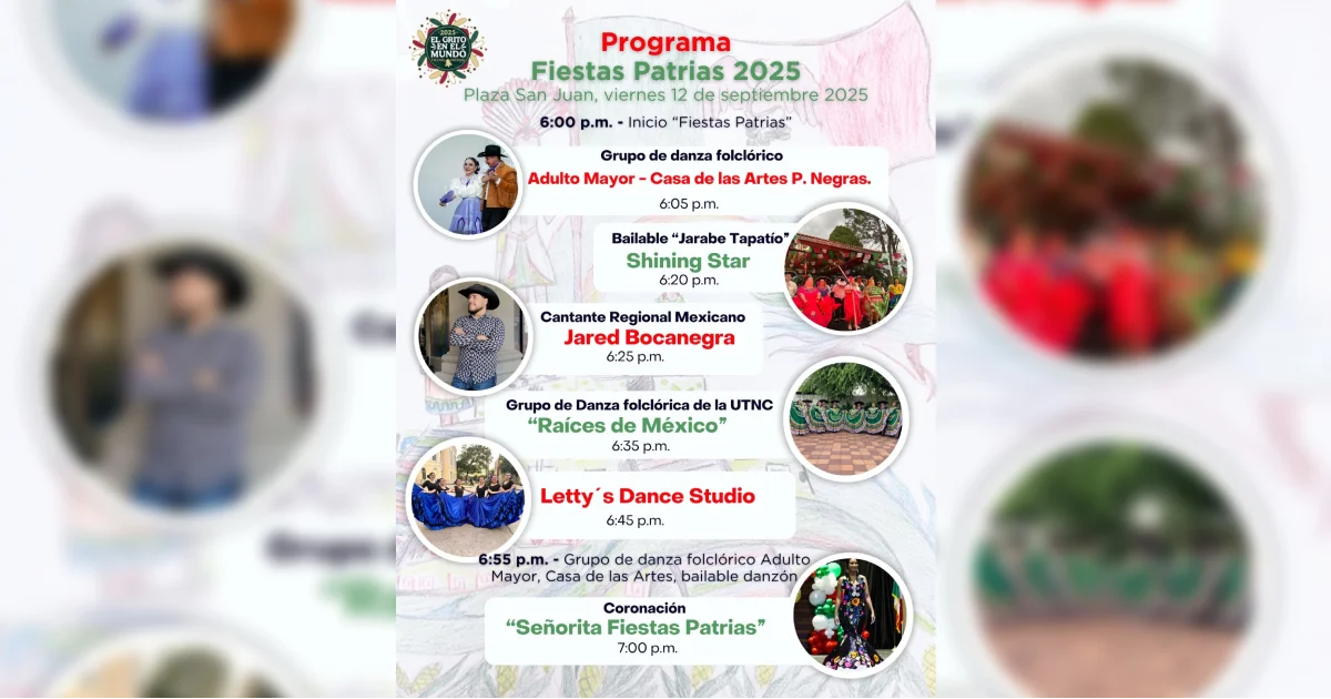 Consulado anuncia programa cultural para festejar la Independencia de México