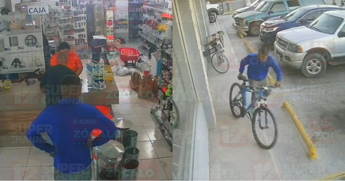 Robo de bicicleta afuera de ferretería queda registrado en video