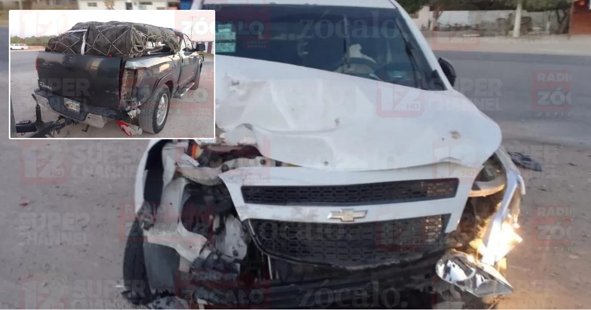 Paisano causa aparatoso choque en libramiento V. Carranza