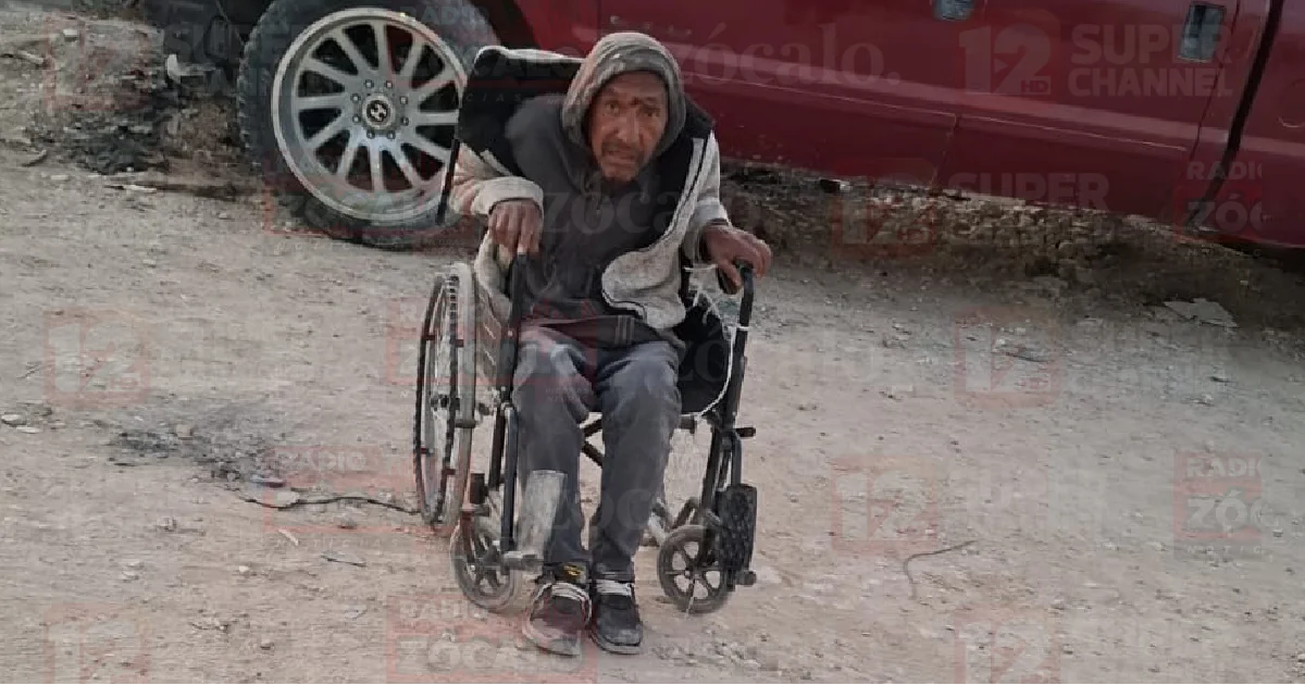 Piden ayuda para adulto mayor con discapacidad presuntamente abandonado