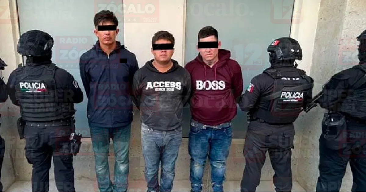 Las fuerzas de seguridad detuvieron a Jonathan “N” y Jesús “N”, ambos de 26 años, y a Jorge “N”, de 36 años y aseguraron un adolescente de 17 años