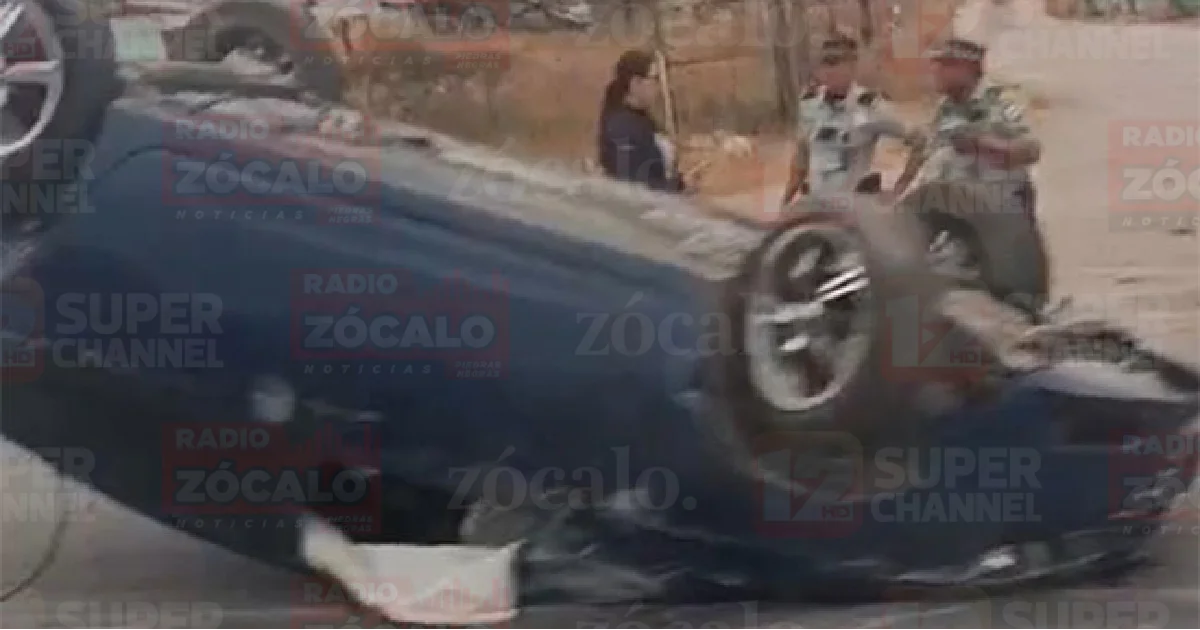 Vuelca joven de Nueva Rosita sobre la 57
